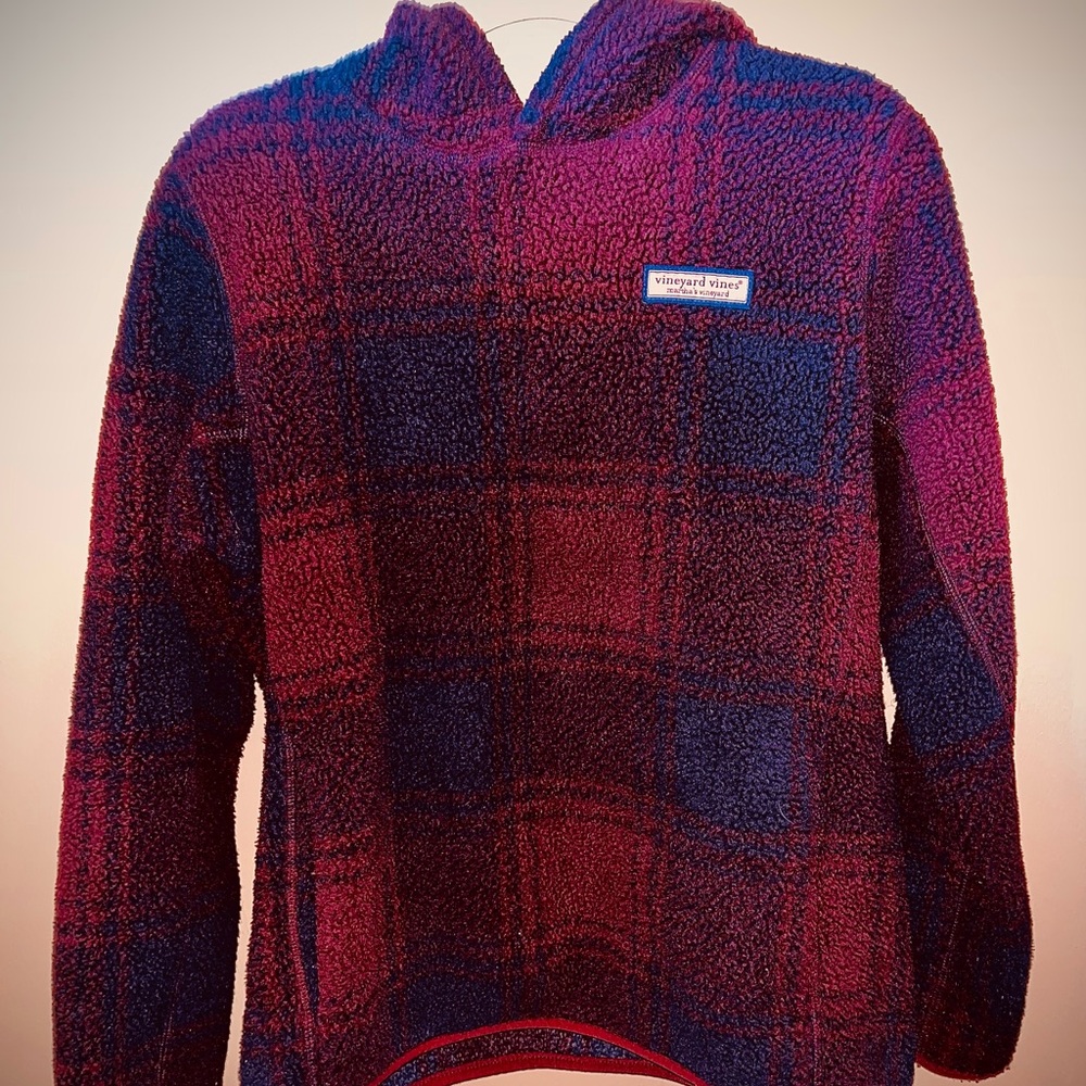 Vineyard Vines Burgundy and Navy Fleece